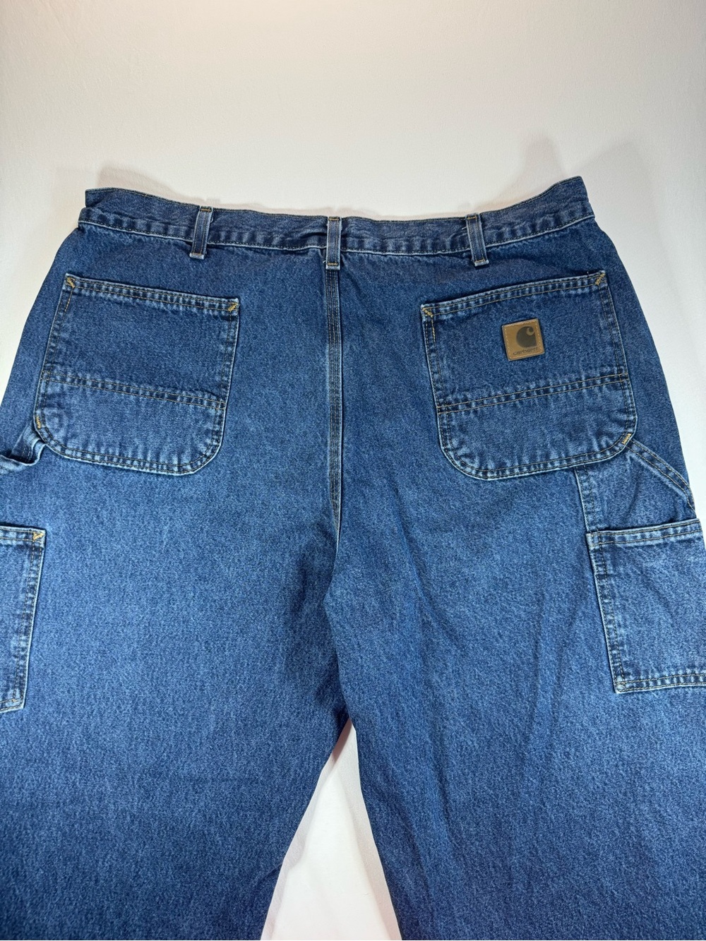 Carhartt Loose Fit Carpenter Jeans Blue Denim Workwear 38x29 (No Size Tag)